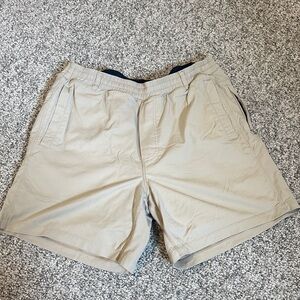 Birddogs Men's Tan Athletic Shorts with Elastic Waist